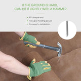 UPMCT 12 Inch Galvanized Garden Landscape Staples Stakes, 25 50 100 PCS Anti-Rust Garden Staples Tent Ground Stakes U-Shaped Landscape Pins for Secure Lawn Fabric, Decoration (50, 12 Inch)