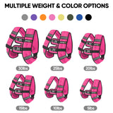 APEXUP Weighted Vest with 5lbs/10lbs/15lbs/20lbs/25lbs/30lbs Weights and Reflective Stripe, Weight Vest Men Women for Workout, Strength Training, Running (Pink, 15lbs)