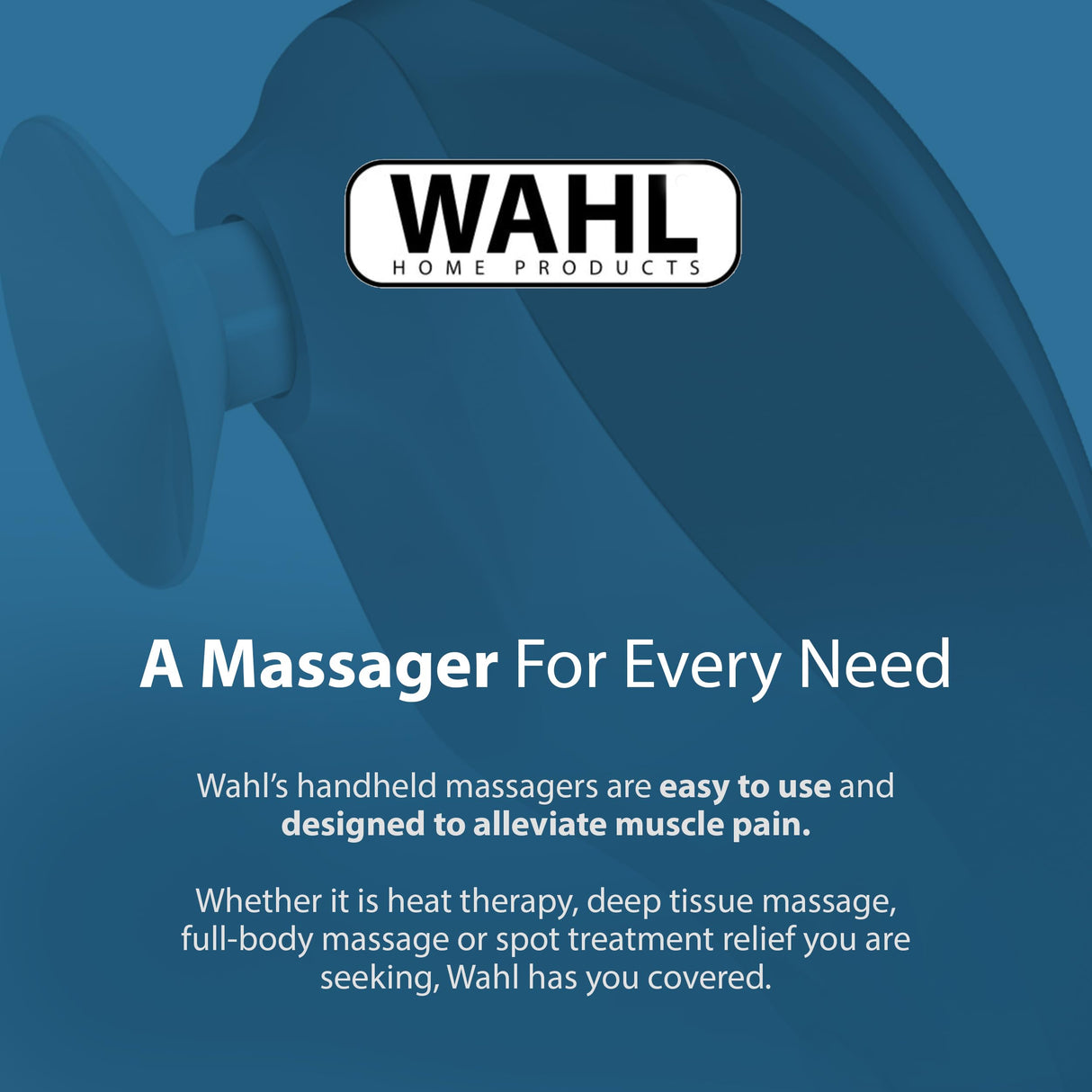 Wahl All Body Corded Light Soothing Vibratory Massager with 4 Attachment Heads - Gentle Relief - Massage Tools for Back, Foot, Neck, and Leg Massage – FSA Eligible - Model 4120-600