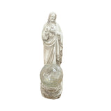 xxoasis Jesus Statue Outdoor Decor Solar Lights, Religious Garden Statue,Blessed Father Outdoor Figure for Home/Garden Decor, Gift for Men/Father(11.22" H)