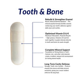 Living Well with Dr. Michelle Tooth & Bone Formula - Bone Health Supplement with Calcium for Bone Strength & Tooth Enamel Support, D3 + K2, 120 Capsules, Non-GMO, Gluten-Free