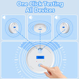 Interlinked Smoke Detector and Carbon Monoxide Detector Combo with LED Indicators, 2 in 1 CO & Smoke Alarm, Battery Operated Wireless Interconnected Smoke and Carbon Monoxide Detectors 3-Pack