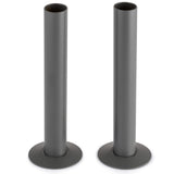 Sandy Beach Anthracite Radiator Pipe Covers - Anthracite TRV Thermostatic Radiator Valve Pipe Cover, Radiator Pipe Covers Anthracite Grey Pipe Sleeves & Collars, Anthracite Pipe Covers (130mm x 18mm)