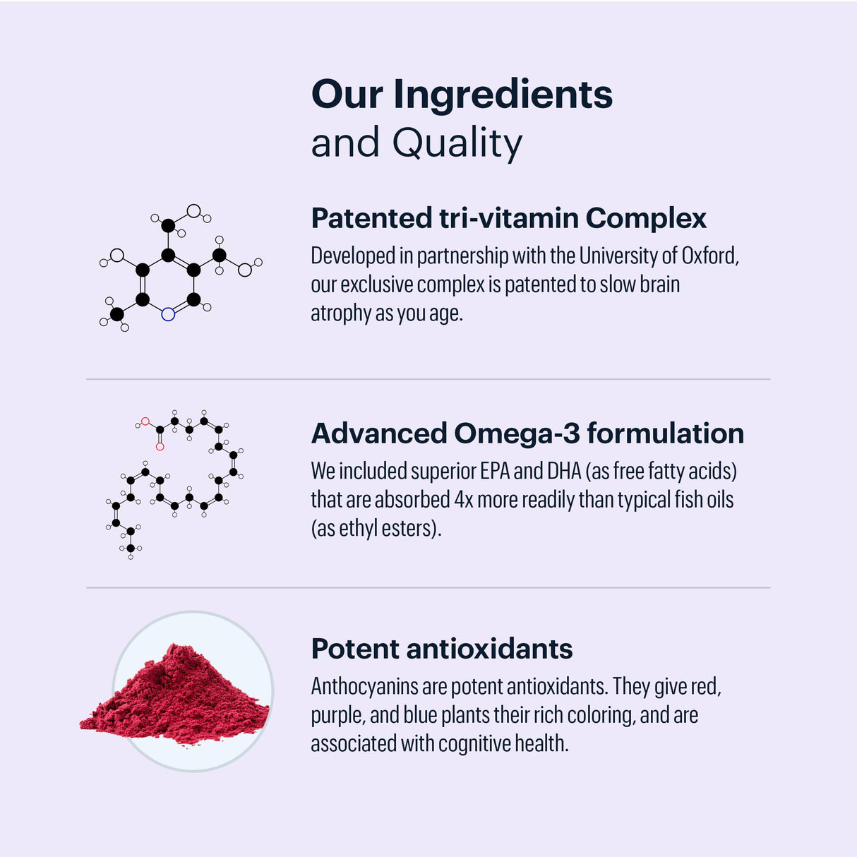 ELYSIUM Matter - 30 Servings - Brain Supplement for Memory and Focus Omega 3 Supplement + DHA - Vitamins to Support Brain Health and Memory