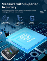Blood Pressure Monitors for Home Use Upper Arm, Accurate Cuff 8.7”-15.7” Monitor with Large Backlight Display 2 Users 240 Sets Memory, Digital BP Machine, Christmas Gifts for Mom Dad Seniors