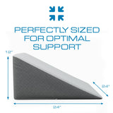 Kölbs Bed Wedge Pillow for Sleep Apnea, Sleeping Comfort, Relaxing, Acid Reflux, Heartburn and Back Pain Relief. Cushion for Sitting Up in Bed. Memory Foam Top, Chic Jacquard Washable Cover.