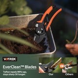 VOTREK® Pruning Shears, Patented Stepless Handle Opening for All Hand Size