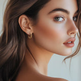 ELEBEST Gold Hoop Earrings for Women 14K Gold Earrings for Women 25mm