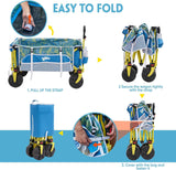 Beach Wagon with Big Wheels for Sand, Flip-Out Tailgate, 330 lb Capacity