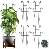 25.6" Metal Plant Trellis, 4 Pack Climbing Plant Support with Clips