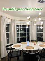 Laquedecraft 13.8" Round Corn Husk Placemats Set of 4 | Boho Rattan Woven Table Mats | Farmhouse Spring Plate Chargers Like Water Hyacinth, Seagrass for Wedding, Party, Christmas, Events