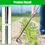 Hoe Garden Tool,All-Steel Hardened Hollow Hoe Heavy Duty Action Hoe with 55 Inch Adjustable Handle Scuffle Garden Hula Hoe with Rake for Backyard Weeding,Farm Planting (1 Pack Long Handle Hoe)