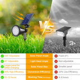 APOMAO Solar Lights Outdoor Waterproof, 36 LEDs 1000LM Adjustable Solar Spot Lights Outdoor, 2-in-1 Solar Powered Spotlight Landscape Lighting for Garden, Yard, Pathway- 2 Pack (Cool White)
