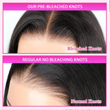 26 Inch Bye Bye Knots Wear and Go Glueless Wigs Human Hair Deep Wave HD 7X5 for Real No Glue Lace Wig, 3D Dome Cap Glueless Wig Pre Plucked, Pre Cut Glueless Wig Natural black 200% Density