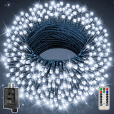 Ollny Christmas Lights 262FT 800LED, Plug-in Outside Tree Lights with Timer and 8 Modes, Remote Control Waterproof Dimmable Outdoor String Light for House Yard Patio Xmas Decorations(Cool White)