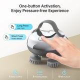 arboleaf Scalp Massager Rechargeable Head Massager Scalp Stress Relax, Waterproof Handheld Hair Scratcher with 8 Removable Massage Claws, Gift