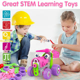 STEM Toys for 4 5 6 7 8+ Year Old Girl Birthday Gifts Pink Educational Building Toys for Kids Ages 4-8 5-7 8-10 Stem Activities Construction Toy for Girls 4-6 6-8 Creative Games Christmas Idea Gift