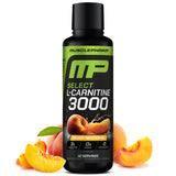 Muscle Pharm L-Carnitine 3000, The Ultimate Liquid L Carnitine Supplement for High-Performance, Supports Metabolism, Hydration & Energy, Zero Sugar/Calories, Peach Nectarine Flavor, 32 Servings