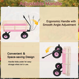 Outvita All-Terrain Cargo Wagon, 220lbs Load Utility Cart for Kids, Pink