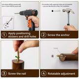 DAZZLIFE Acoustic Horizontal Guitar Hangers for Wall Wooden Wall Mount (Brown)