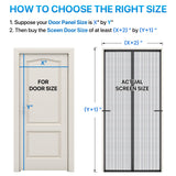 Heavy Duty Door Screen Magnetic Closure, LOVIGA Thickened Fiberglass Screen Door Mesh, Self Sealing, Tear Resistant, Easy Assemble, Fine Mesh Keep Bugs Out Fit Door Size 36 Inch X 82 Inch