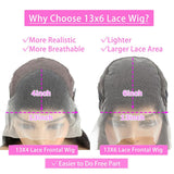 Fadaina 13x6 Deep Wave Lace Front Wigs Human Hair 180 Density, 30 Inch Curly Lace Frontal Wig Human Hair Pre Plucked with Baby Hair (30inch, 13x6 Curly Wig)