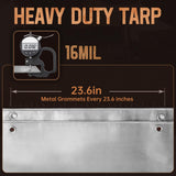 SpacEver 10x12 FT Tarp Waterproof, 16 Mil Tarps Heavy Duty Waterproof Multipurpose Protective Cover UV Resistant Rip & Tear Resistant with Grommets Reversible for Home Boats Cars Camping