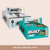 Built Bar, Puff Protein Bars, Cookie Dough Chunk Puff, 15g Protein Snacks, On-The-Go Bars, Only 160 Calories, 8g Sugar, Collagen, Not Gluten Free, 12 Count