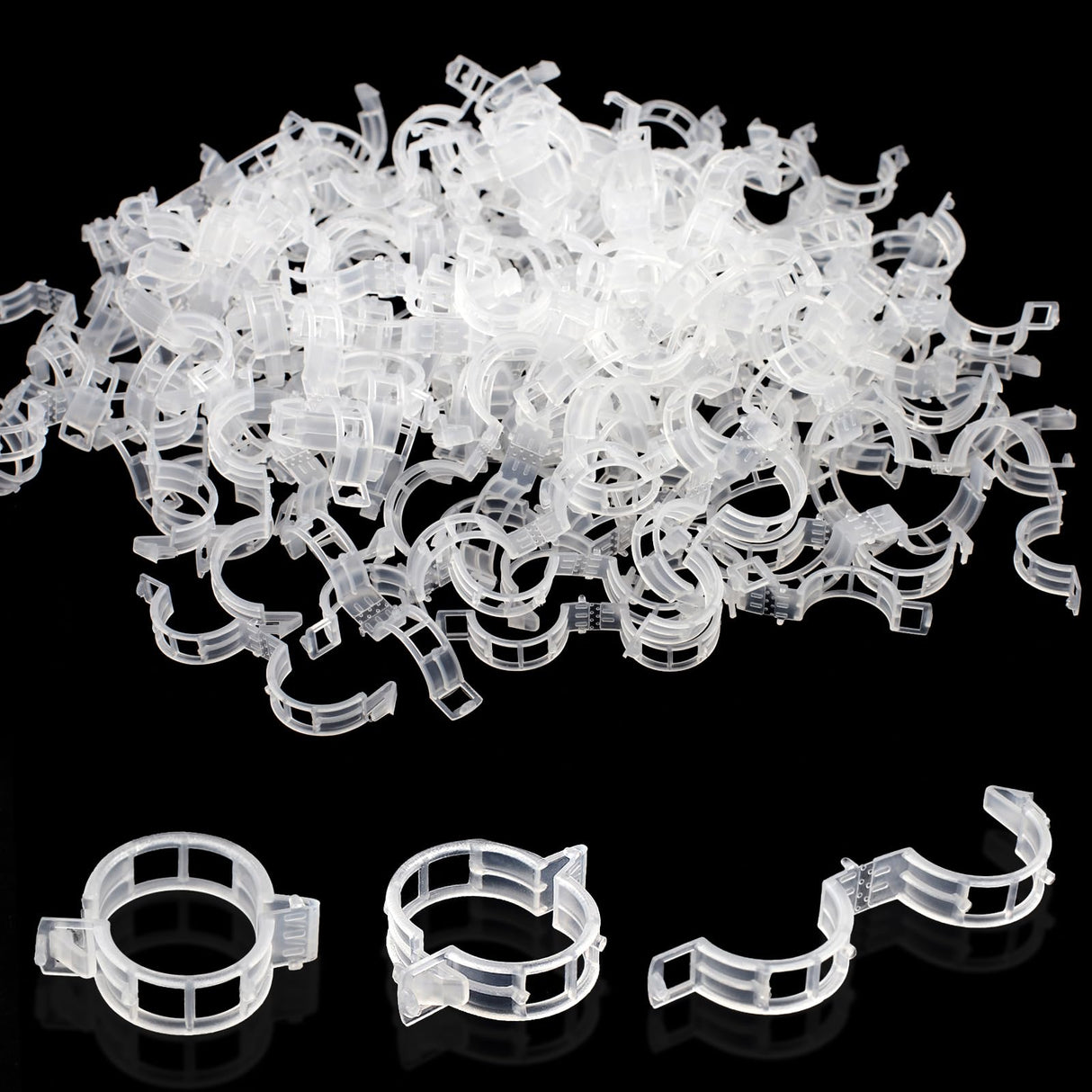 400 Pcs Plastic Trellis Plant Support Clips for Support, Grape and Tomato Vine, Vegetables Plants, Garden Clips to Grow Upright Makes Plants Healthier