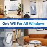 Tosima W5 Window Cleaning Robot, 6400Pa Max Adaptive Suction, Auto-Spray Smart Window Cleaner with Triple Safety System, Intelligent Navigation, Remote Control, for All Smooth Surfaces, White