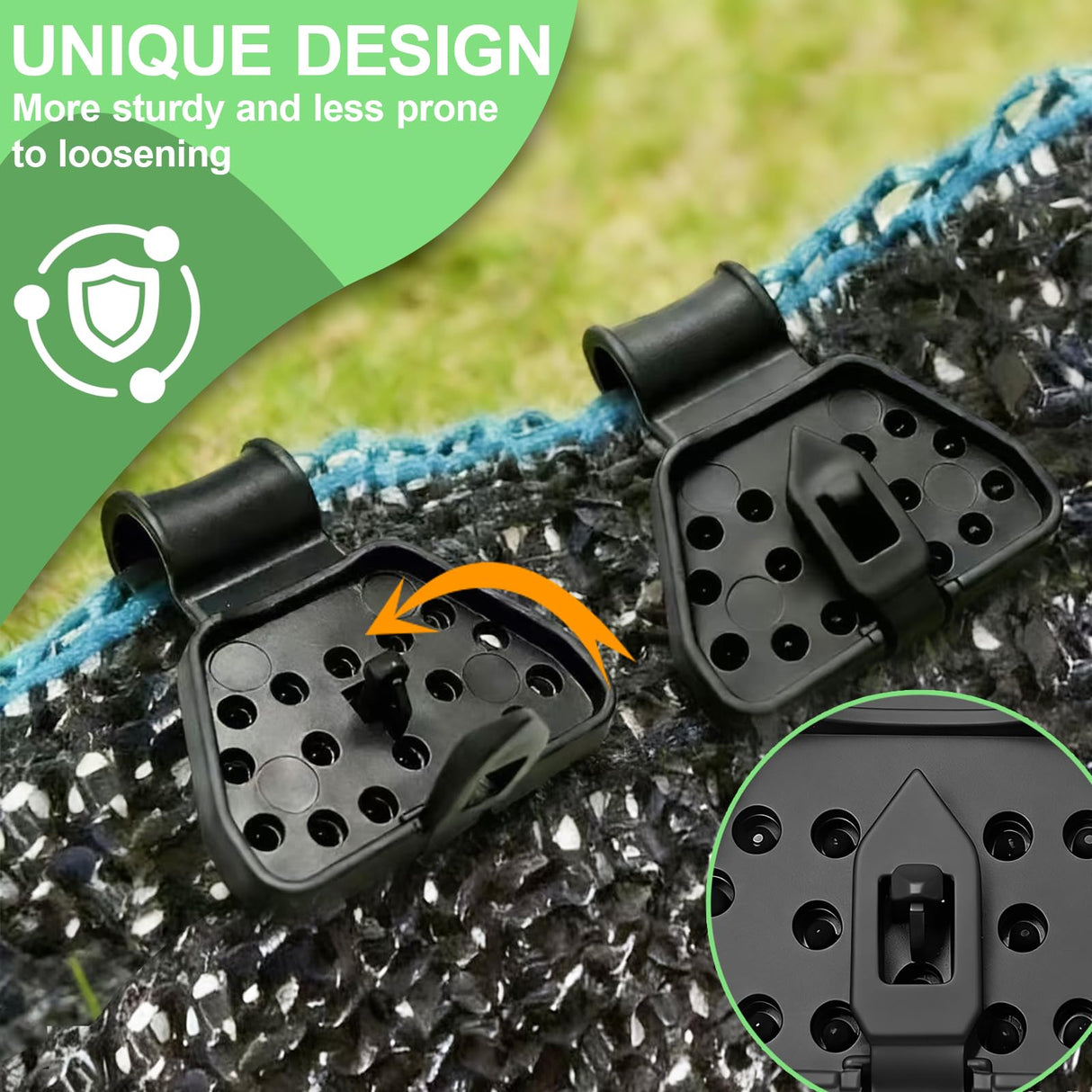 120 Pack Shade Cloth Clips, 2026 New Sunscreen Net Clips, Shade Cloth Heavy Duty Lock Grip for Anti Bird Netting, Garden Netting,Windproof Awning Clamp