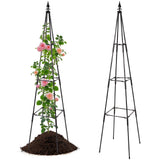 FOLLOOK Cucumber Trellis for Climbing Plants Outdoor, 67", Black, 1 Pack