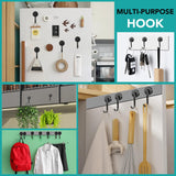 DIYMAG Black Magnetic Hooks 120LBS Strong Magnetics Heavy Duty 2026 Cruise Cabin Ship Essentials Magnet Hook with Metal Hanger for Hanging Refrigerator Home Kitchen Office 16Pack