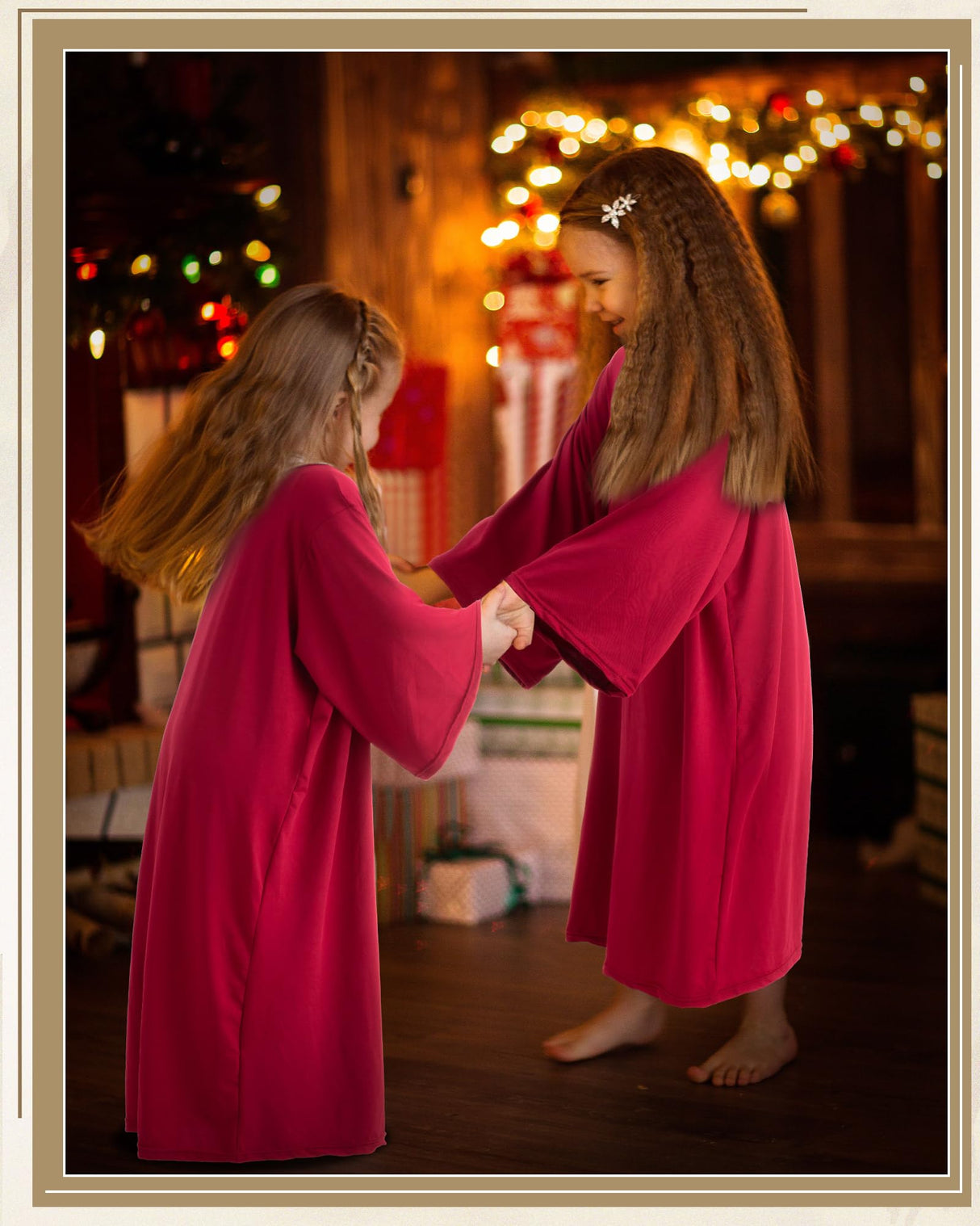 Toulite Nativity Costumes for Kids Shepherd Jesus Halloween Christmas Saint Judge Robe Priest Costumes for Boys Girls(Red,6-9y/39.4 Inches)