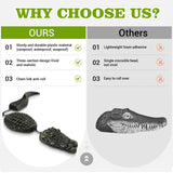 Floating Crocodile Sculpture, 3-Section Simulated Floating Alligator, Pond Floating Alligator Bait for Garden Pond Backyard Decoration (2-Pack)