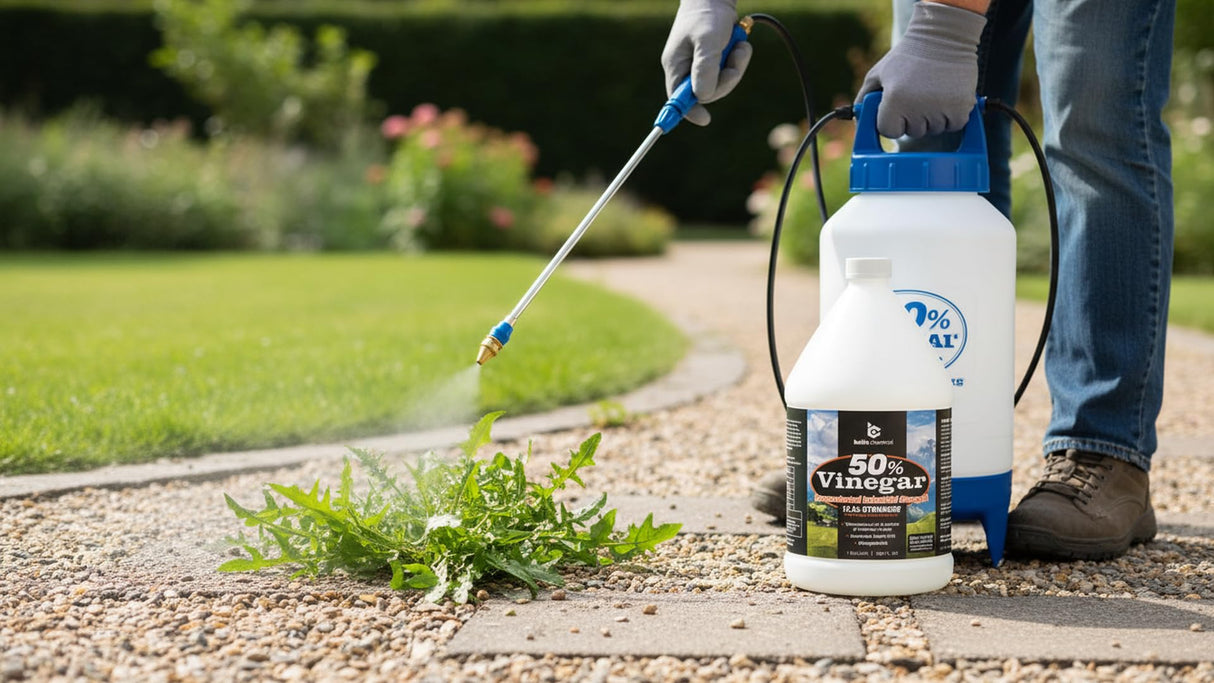 Belle Chemical 50% Pure Concentrated Vinegar - 125x Stronger - Indoor and Outdoor Cleaner (256 Fl Oz)