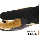 Mechanix Wear Fastfit Leather Gloves - Abrasion Resistant Gloves for Hand Safety - Breathable - Secure Fit - Two-Piece Palm - Machine Washable - Brown/Black - Large