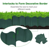EEOCWF 20 Pcs Garden Edging Border, 10.5ft Plastic No Dig Landscape Borders, 5.3 inch Tall Interlock Decorative Gardens Fences Edging, Flexible Lawn Flower Bed Border, for DIY Patio Walkway Yard