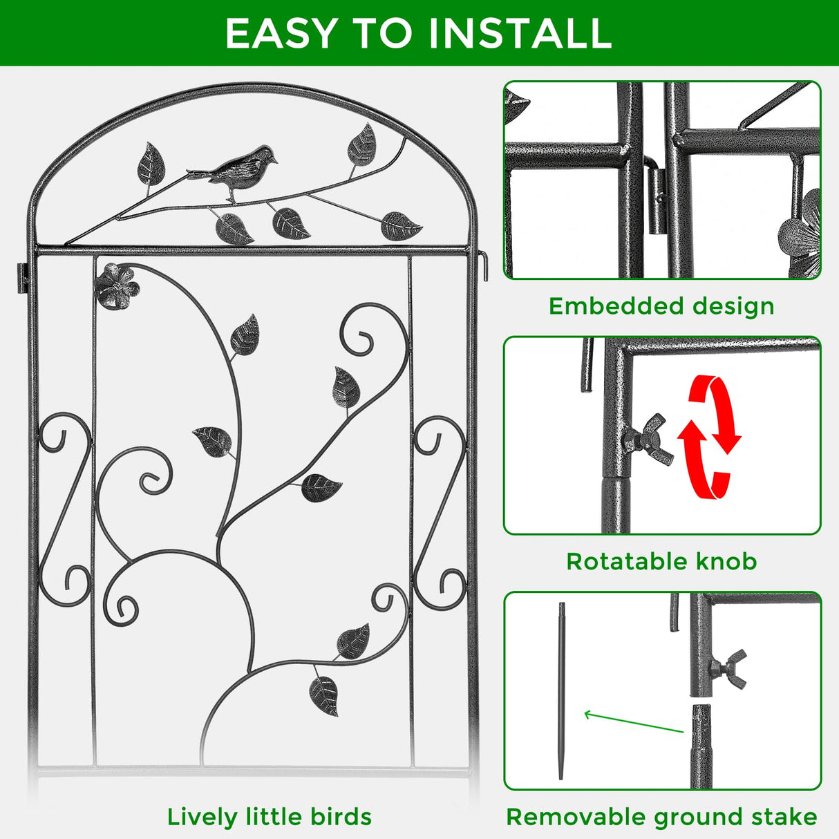 4 Pack Garden Trellis for Climbing Plants, 71 x 20 inch Rustproof Heavy Duty Metal Trellis for Climbing Rose Vine Clematis, Perfect for Premium Patio Decor & Luxury Outdoor Garden Design, Silver Gray