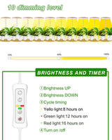 Plant Grow Light for Indoor Plant,Bamboo Mini LED Grow Light Garden,Height Adjustable,Automatic Timer with 8/12/16 Hours，1 Pack