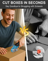 Cardboard Cutter Cordless Electric Scissors - Stocking Stuffers for Men Gifts Christmas 4V Electric Box Cutter for Cardboard Recycling, Heavy Duty Carpet Cutting Tool for Plastic, Thin Box, Leather