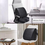 WMM Seat Cushion & Lumbar Support Pillow for Office Chair, Car Seat Wheelchair Travel, Reduce Tailbone Pressure for Lower Back, Tailbone, Sciatica, Hip Pain Relief