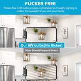 Ascher 60 Watt Equivalent, E26 LED Filament Light Bulbs, Warm White 2700K, Non-Dimmable, Classic Clear Glass, A19 LED Light Bulb with 80 CRI, Pack of 6