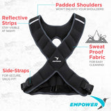 Empower Weighted Vest for Women - Workout Vest - Fixed 8lbs or Adjustable 10-12-14-16lbs - Adds Resistance to Fitness Routine - Increases Intensity To Burn More Calories