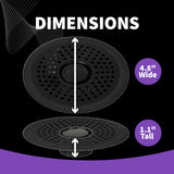 ShowerShroom Ultra Matte Black Hair Catcher, Stainless Steel Drain Protector, Fits All Shower Drains