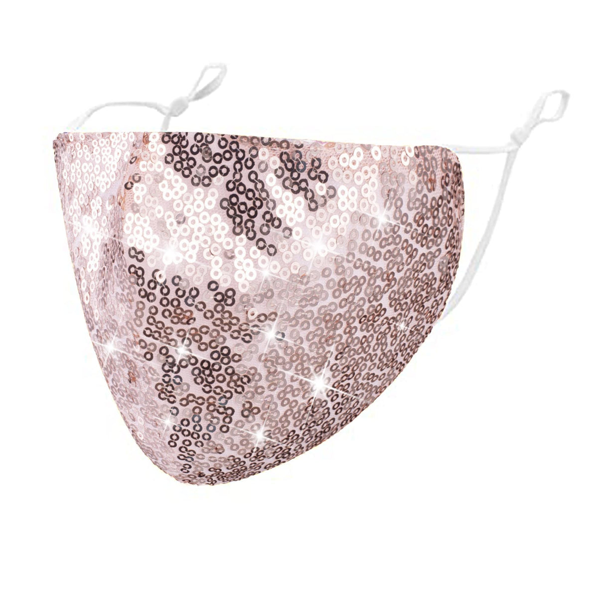 MLGDA Sparkly Sequin Face Cover Glitter Cotton Sequins Masc Masquerade Face Covering (Khaki)
