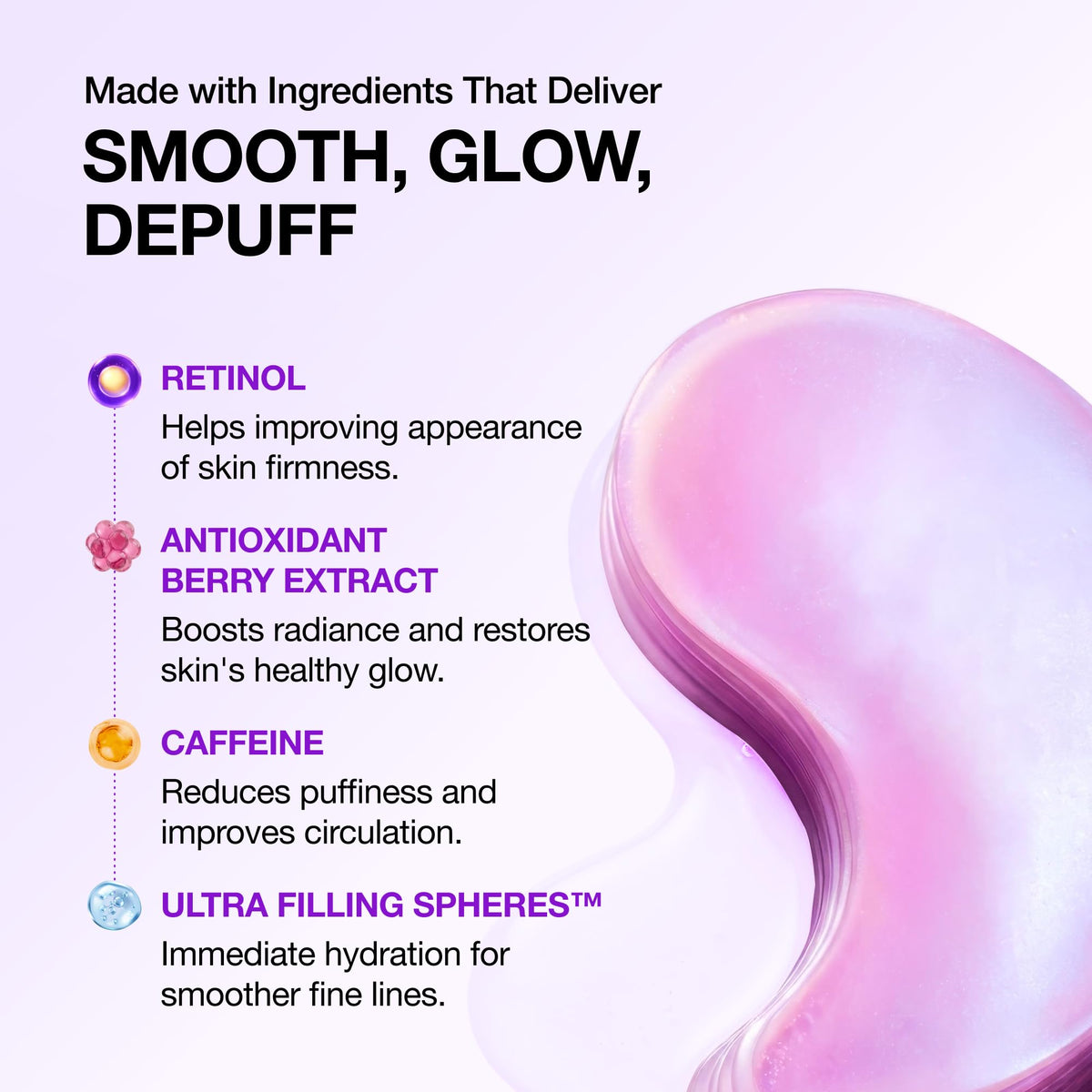 Anua Retinol Berry Eye Patches, 60 Count