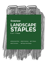 GROWNEER Landscape Staples 6 Inch, 360 Pack 11 Gauge Ground Pins, Bulk Pack for Yard Work, Secures Sod, Holds Ground Cover in Place
