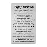 BAZLJY Brother Birthday Cad - Engraved Birthday Gifts for Borther - Happy Birthday My Dear Brother Gifts