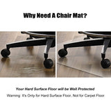 Azadx Clear Office Chair Mat 36'' X 48'', Durable Desk Chair Mat for Hardwood Floor, Heavy Duty Plastic Office Floor Mat Under Rolling Chairs for Easy Glide and Protection (36" X 48" with Lip)